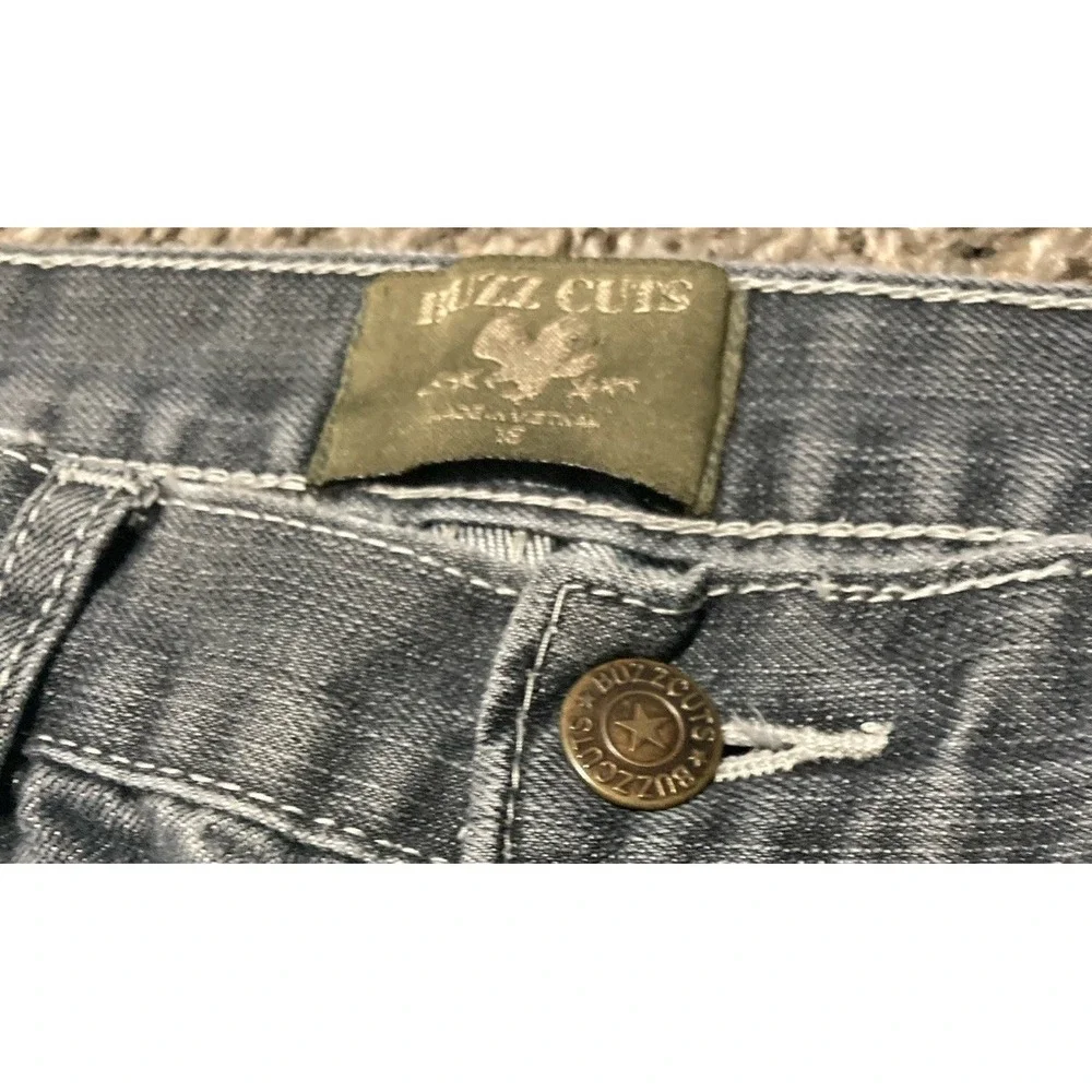 Buzz Cuts By Wax Jean Boys 28x26 Gray Bootcut Jeans Youth Size 16 Fade Wash